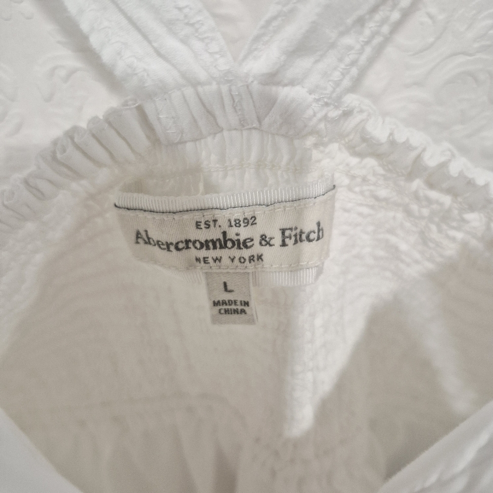 Abercrombie & Fitch White Sleeveless Tiered Dress - Picture 4 of 7